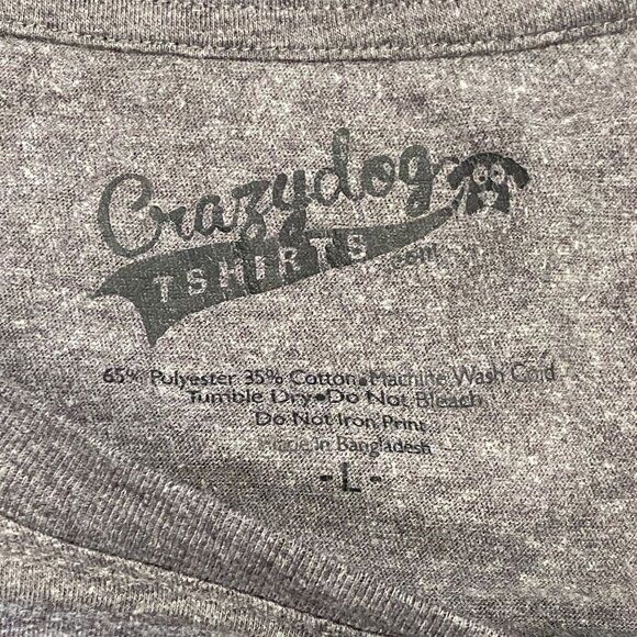 Crazydog Tshirts Thanksgiving Maternity Tee Large "We're here for the pie" Gray - Picture 5 of 8